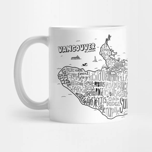 Vancouver Canada Illustrated Map by Claire Lordon